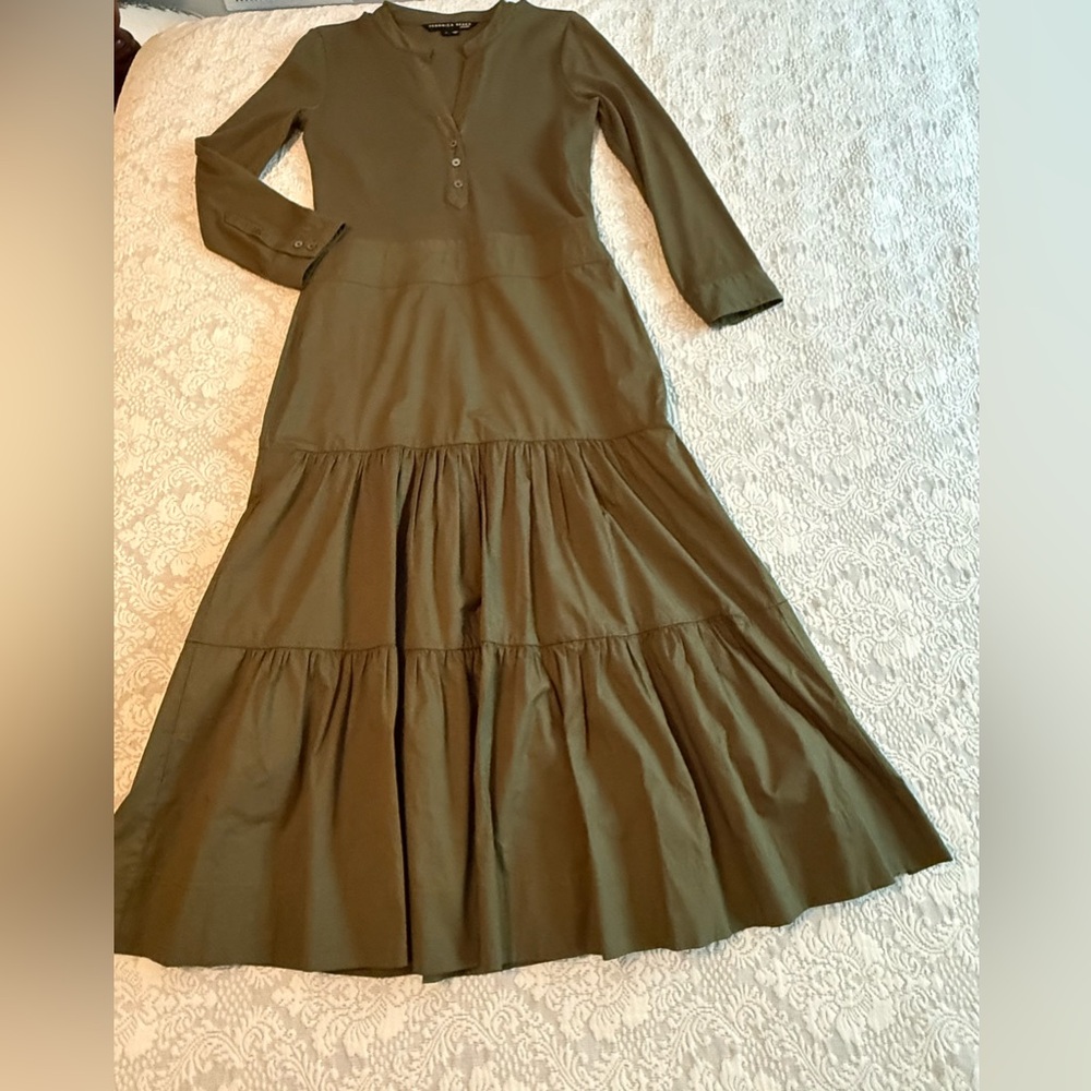 New Without Tags Veronica Beard Olive Long Sleeve Dress Size Small